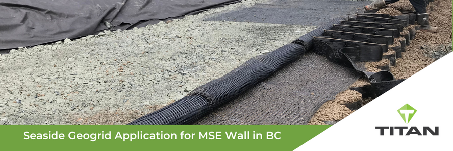 Seaside Geogrid Application for MSE Wall in British Columbia Cover Image.