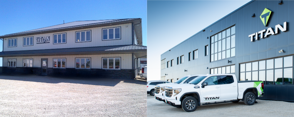 Titan's new vs old office